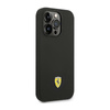 Ferrari Liquid Silicone Case Metal Logo MagSafe – Etui iPhone 14 Pro (Czarny)