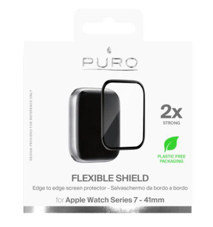 Puro Flexible Shield Edge to Edge – Szkło ochronne hybrydowe na ekran + aplikator Apple Watch 7 (41 mm)