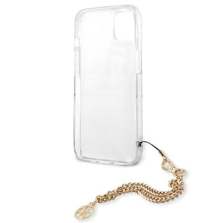 Guess Leopard Gold Chain - Etui iPhone 13