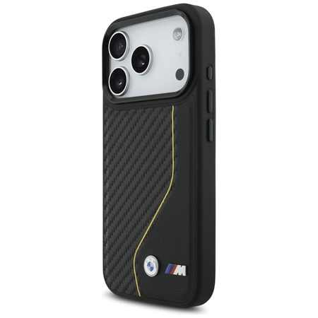 BMW M Carbon Line & Logo MagSafe - Etui iPhone 17 Pro (żółty)