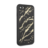Guess Marble Glass Gold Glitter - Etui iPhone SE 2020 / 8 / 7 (Czarny)