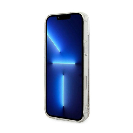 Guess Liquid Glitter Charms - Etui iPhone 14 (złoty)