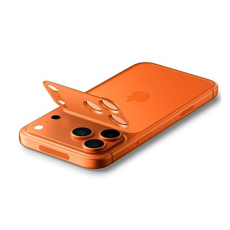 Spigen Optik Pro XL Glas.TR EZ Fit - Szkło ochronne na obiektyw iPhone 17 Pro Max (Orange)