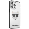 Karl Lagerfeld Choupette Head - Etui iPhone 13 Pro Max (przezroczysty / czarna ramka)
