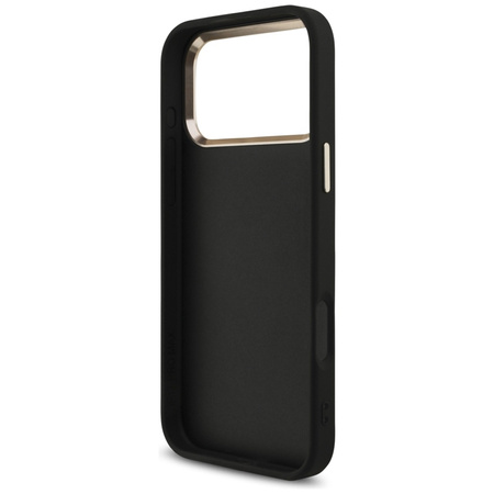 Guess Fixed Glitter Big 4G Metal Frame - Etui iPhone 17 Pro Max (czarny)