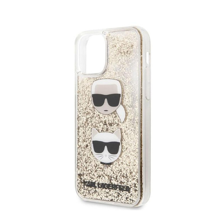 Karl Lagerfeld Liquid Glitter 2 Heads - Etui iPhone 11 (złoty)
