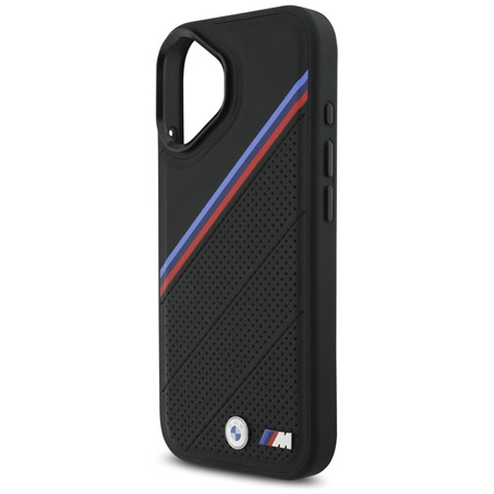 BMW M Tricolor Metal Logo MagSafe - Etui iPhone 17 (czarny)