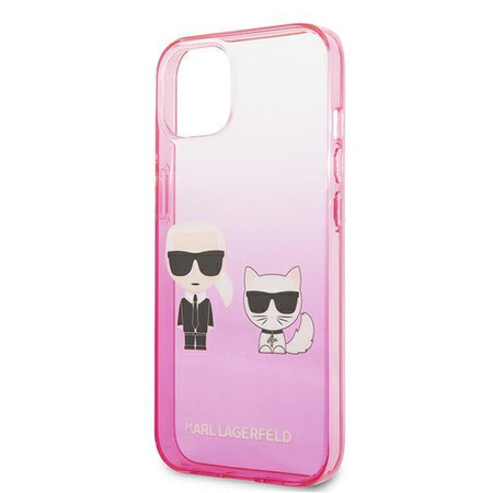Karl Lagerfeld Gradient Ikonik Karl & Choupette - Etui iPhone 13 (różowy)