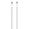 PURO Fabric - Kabel w oplocie heavy duty USB-C do USB-C 1,2m (biały)
