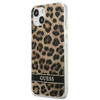 Guess Leopard Electro Stripe - Etui iPhone 13 mini (Brown)