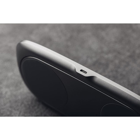 Moshi Sette Q - Podwójna bezprzewodowa ładowarka indukcyjna Qi do iPhone i Android (Nordic Grey)
