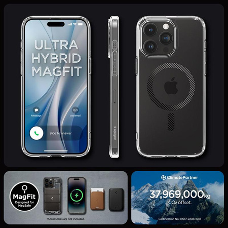 Spigen Ultra Hybrid Mag MagSafe - Etui do iPhone 15 Pro (Carbon Fiber)