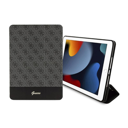 Guess 4G Stripe Allover - Etui iPad 10.2"(2021-2019) (Czarny)