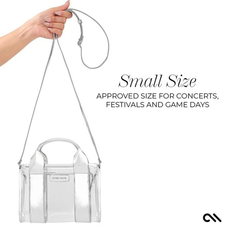 Case-Mate Micro Tote Bag - Wodoodporna torba na ramię (Silver Chrome/Clear)