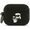 Karl Lagerfeld Silicone Karl & Choupette Head 3D - Etui AirPods Pro 3 (czarny)