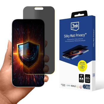 3mk Silky Matt Privacy - Matowa folia prywatyzująca do iPhone 17 Pro