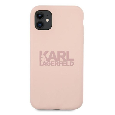Karl Lagerfeld Silicone Stack Logo - Etui iPhone 11 (różowy)
