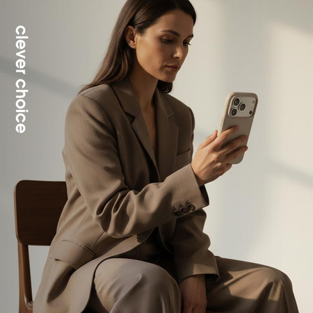 Crong Color Cover Magnetic - Etui MagSafe iPhone 17 Pro Max (kamienny beż)