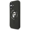 Karl Lagerfeld Silicone Karl & Choupette Ring MagSafe - Etui iPhone 17 (czarny)