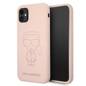 Karl Lagerfeld Silicone Ikonik Outline - Etui iPhone 11 (różowy)