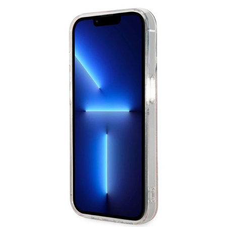 Guess Bundle Pack MagSafe 4G - Zestaw etui + ładowarka MagSafe iPhone 14 Pro Max (różowy/złoty)