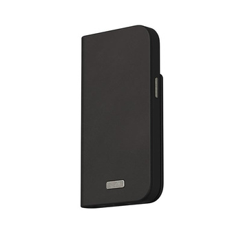 Moshi Overture MagSafe - Skórzane etui 3w1 z klapką iPhone 15 Plus (Midnight Black)