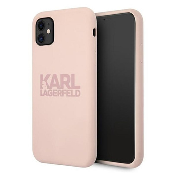 Karl Lagerfeld Silicone Stack Logo - Etui iPhone 11 (różowy)