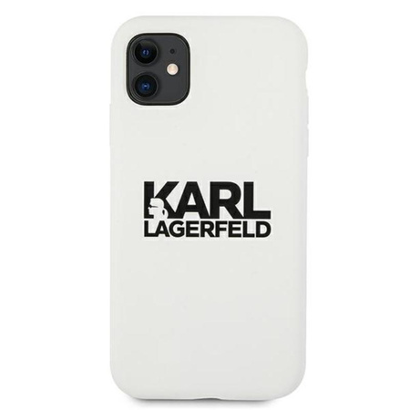 Karl Lagerfeld Silicone Stack Logo - Etui iPhone 11 (biały)