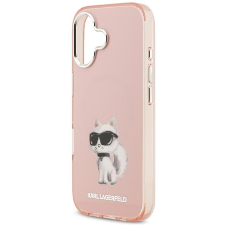 Karl Lagerfeld IML Aquarelle Choupette & Logo MagSafe - Etui iPhone 17 (różowy)