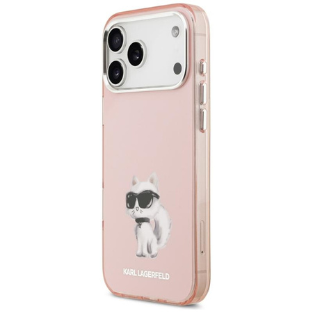 Karl Lagerfeld IML Aquarelle Choupette & Logo MagSafe - Etui iPhone 17 Pro Max (różowy)