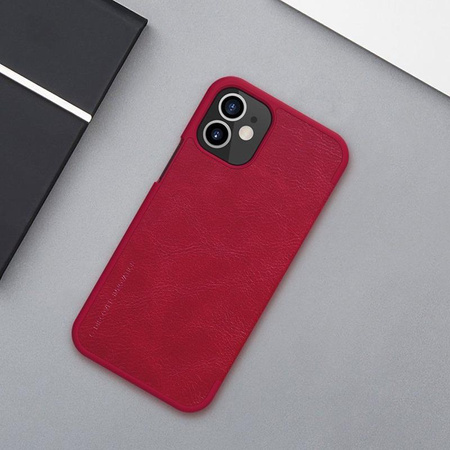Nillkin Qin Leather Case - Etui Apple iPhone 12 Mini (Red)