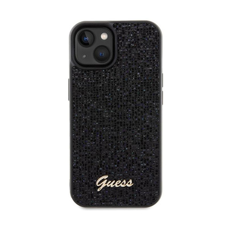 Guess Disco Metal Script - Etui iPhone 14 (czarny)