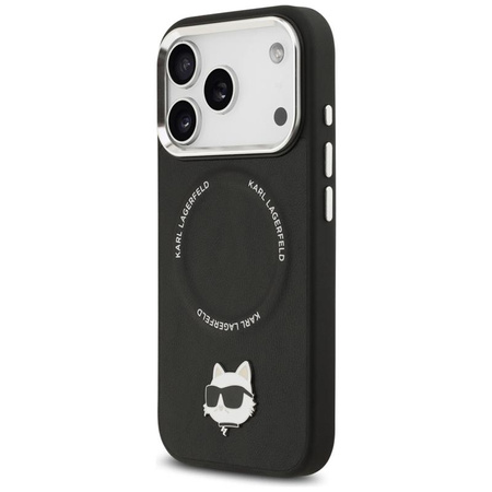 Karl Lagerfeld Choupette Pin MagSafe - Etui iPhone 17 Pro (czarny)