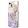 Guess Liquid Glitter Flower – Etui iPhone 13 fioletowy)