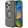 Guess IML Metal Mountain Logo MagSafe - Etui do iPhone 16 Pro (czarny)