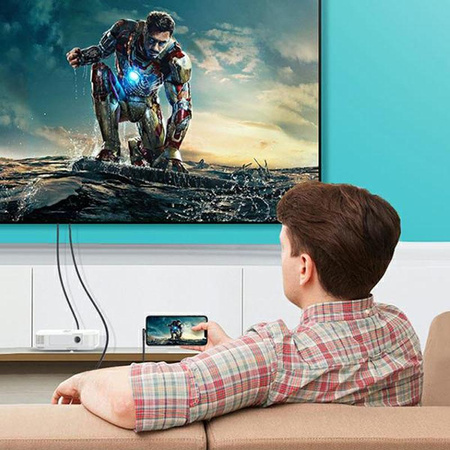 USAMS US-SJ442 - Kabel HDMI - Lightning 2m (czarny)