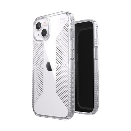Speck Presidio Perfect-Clear with Grips - Etui iPhone 13 z powłoką MICROBAN (Clear)