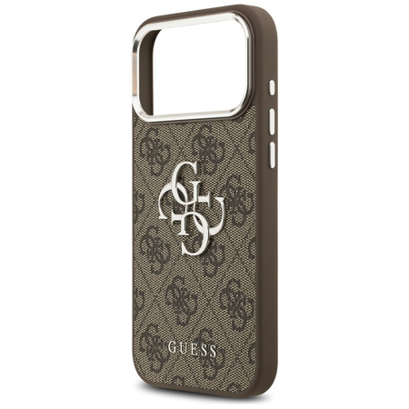 Guess 4G Big 4G Classic Logo - Etui iPhone 17 Pro Max (brązowy / srebrny)