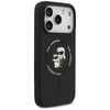 Karl Lagerfeld Silicone Karl & Choupette Ring MagSafe - Etui iPhone 17 Pro (czarny)