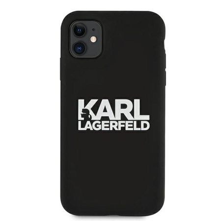 Karl Lagerfeld Silicone Stack Logo - Etui iPhone 11 (czarny)