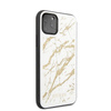 Guess Marble Glass Gold Glitter - Etui iPhone 11 Pro (biały)