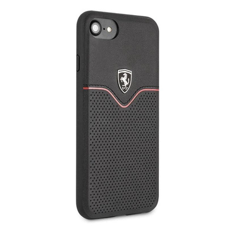 Ferrari Victory - Skórzane etui iPhone 8 / 7 (czarny)