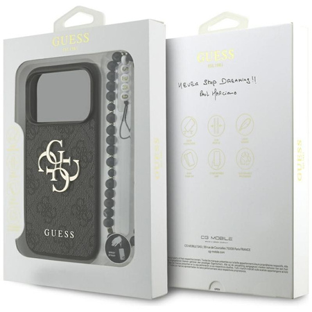 Guess 4G Strap 4G Classic Logo - Etui iPhone 17 Pro (czarny)