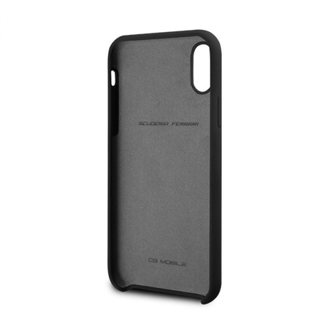 Ferrari Silicone Hard Case - Etui iPhone Xs / X (czarny)