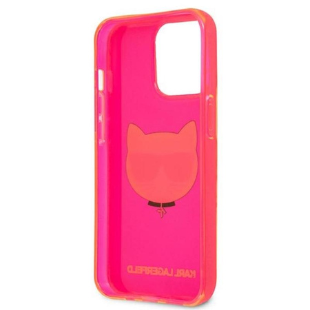 Karl Lagerfeld Choupette Head - Etui iPhone 13 Pro (fluo różowy)