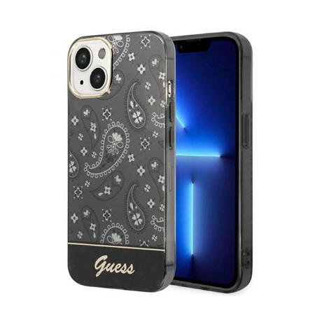 Guess Bandana Paisley - Etui iPhone 14 (czarny)