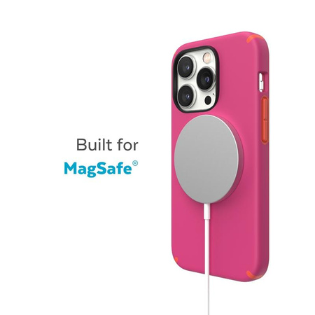 Speck CandyShell Pro + MagSafe - Etui iPhone 14 Pro Max z powłoką MICROBAN (Digital Pink / Energy Red)