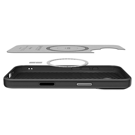 Spigen Enzo Aramid T Mag MagSafe - Etui do iPhone 17 (Black/Silver)