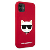 Karl Lagerfeld Choupette Head Silicone - Etui iPhone 11 (czerwony)
