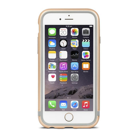 Moshi iGlaze Luxe - Etui z aluminiową ramką iPhone 6s / iPhone 6 (Satin Gold)